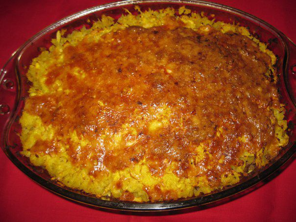 Запеканка из тыквы с мясным фаршем