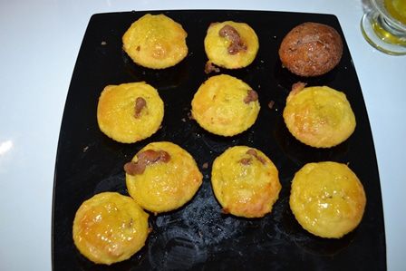 Тыквенные маффины с шоколадной начинкой