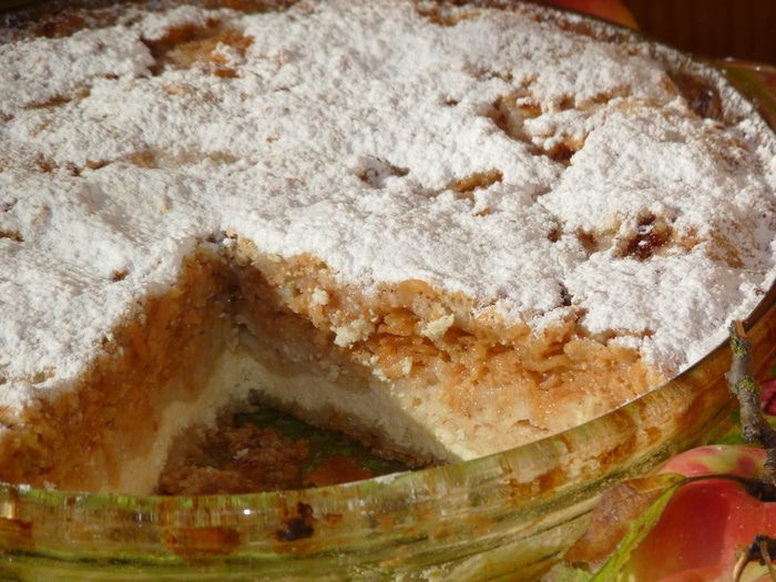 Болгарский пирог с творогом и яблоками