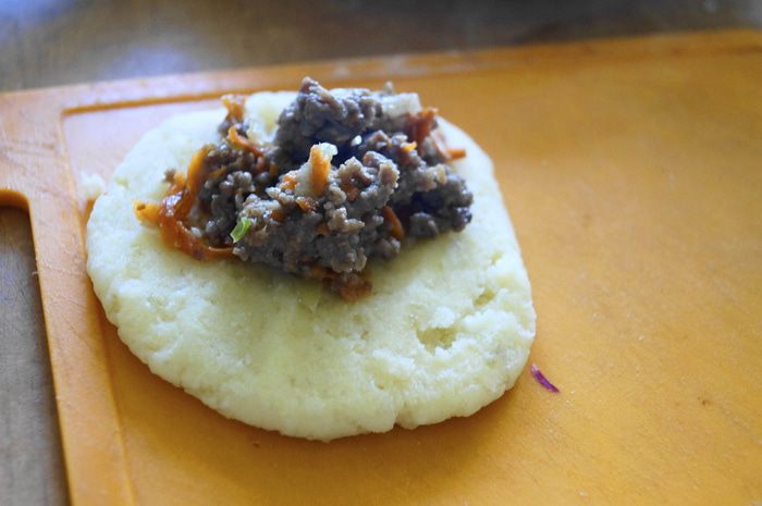 Картофельные зразы с острой мясной начинкой