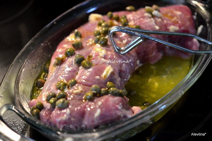 Вырезка из свинины с лимонным вкусом и каперсами