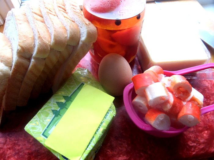 Бутерброды с крабовой начинкой