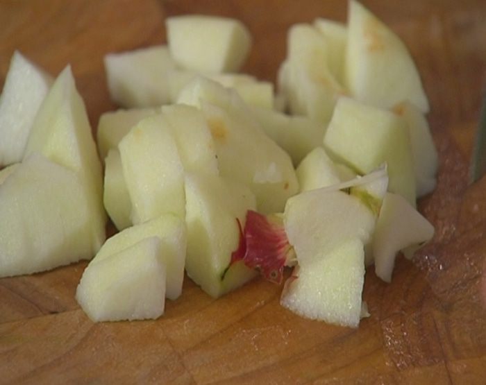 Легкий пирог с яблоком и грушей 