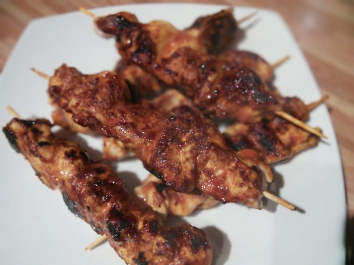 Куриные шашлычки в карри соусе 