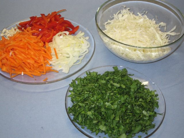 Пирог с овощами и зеленью