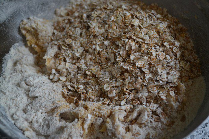 Овсяное печенье с изюмом и кусочками шоколада