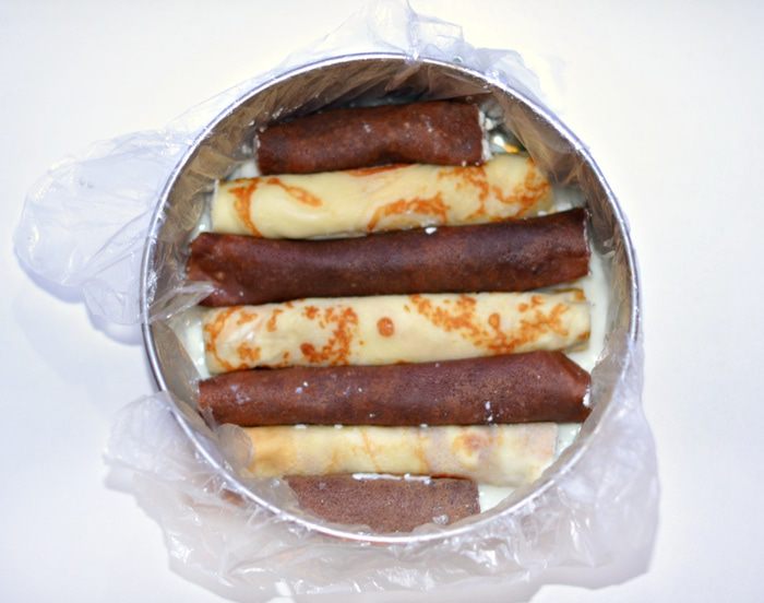 Блинный десерт с кремом из маскарпоне