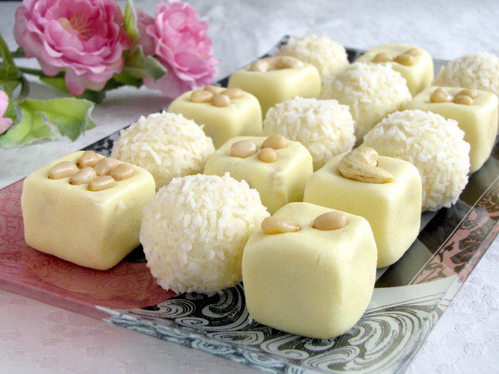 Конфеты &amp;quot;Барфи с кешью и кедровыми орешками&amp;quot;