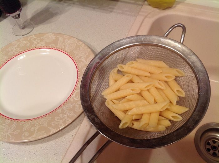 Пенне с соусом из шпината