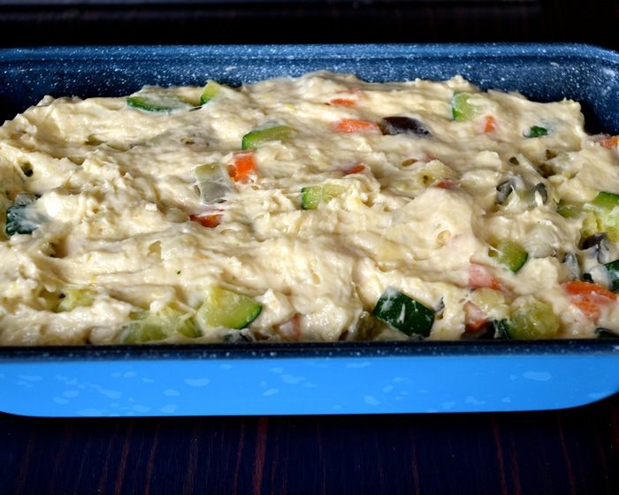 Закусочный кекс с овощами