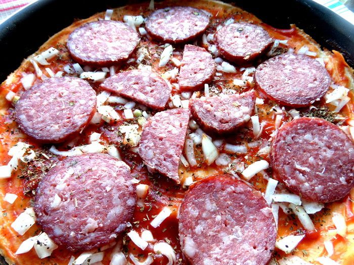 Пицца, приготовленная без духовки