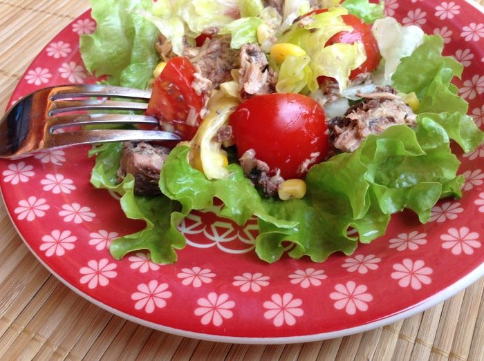 Испанский салат с тунцом