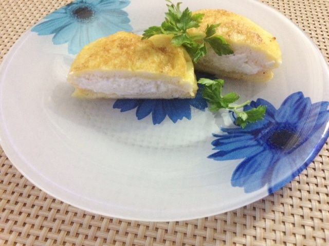 Хлебные равиоли в курином креме