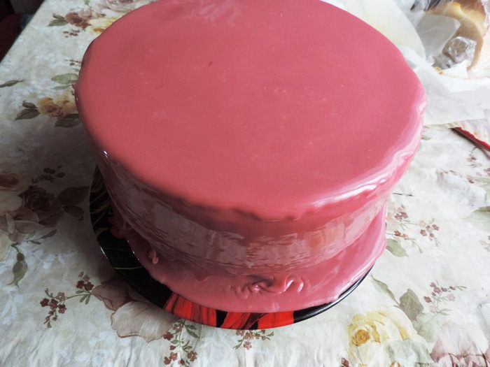 Клюквенный торт-мусс с миндальным пралине &amp;quot;Праздничный&amp;quot;