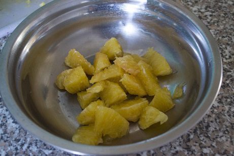 Салат из запеченной свеклы с апельсином и коньяком