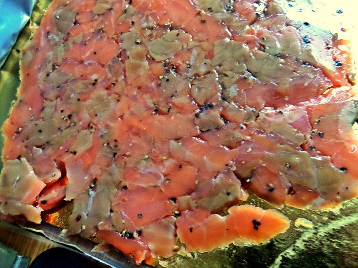 Слойки с картошкой и лососем