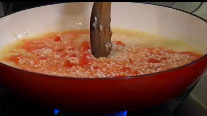 Ризотто с раковыми шейками