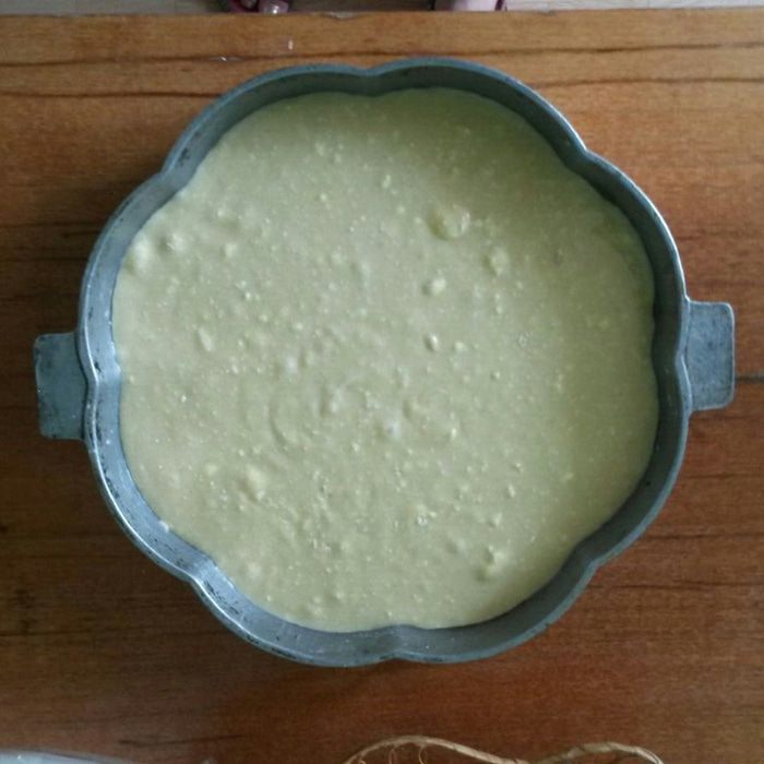 Пирог с персиками