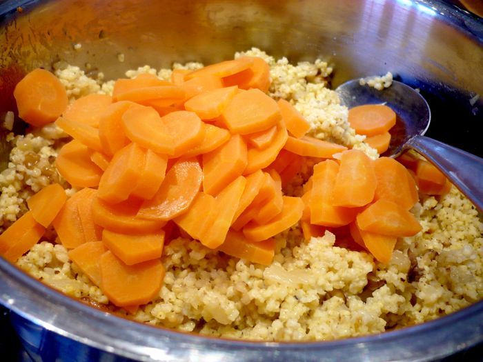 Запеканка с пшеном и семгой «Луч солнца золотого»