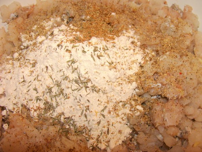 Пряные биточки из трески