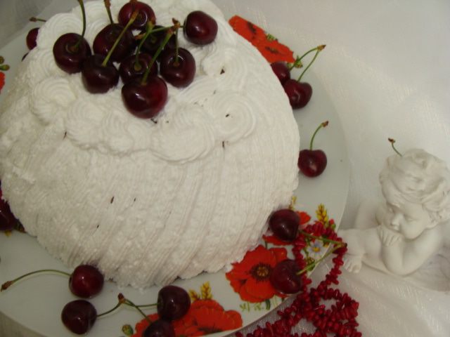 Торт десерт &amp;quot;Черешня в облаках&amp;quot;