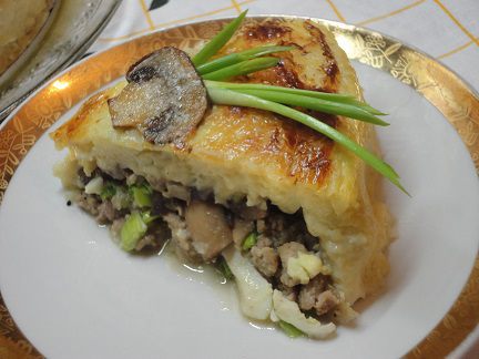 Картофельный пирог с тремя начинками