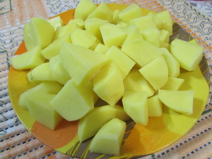 Куриные желудки с овощами