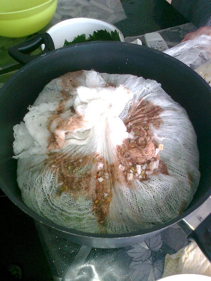 Долма из копчёной рыбы