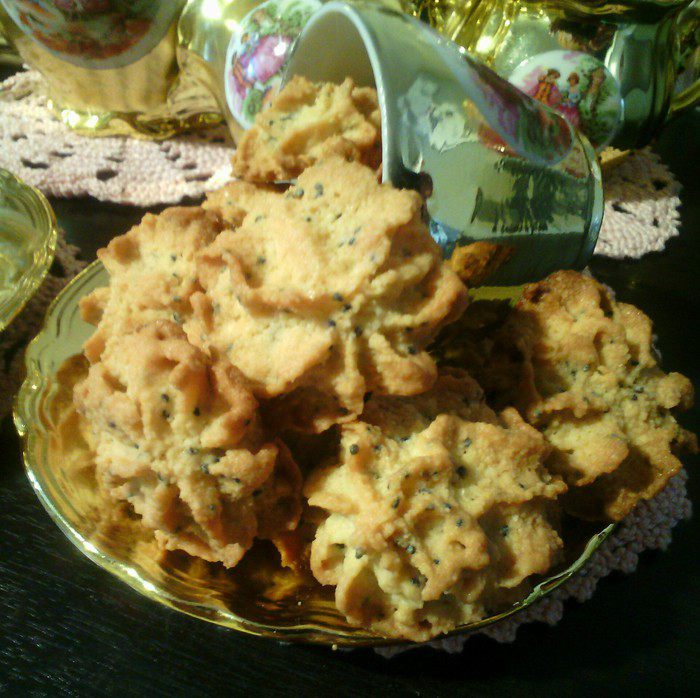 Миндально-маковое печенье к чаю 