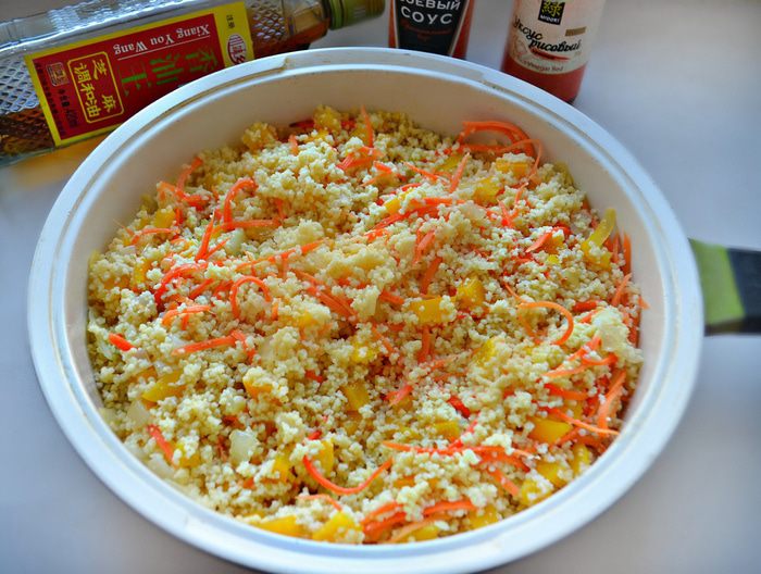 Спринг-роллы с кускусом и овощами