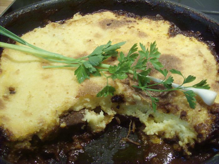 Кассероль под хрустящей корочкой из поленты