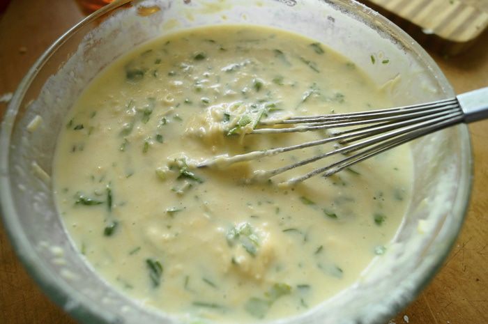 Блинчики с сыром и зеленью