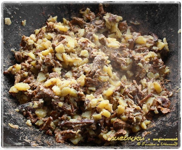 Лисички с картошкой в казане