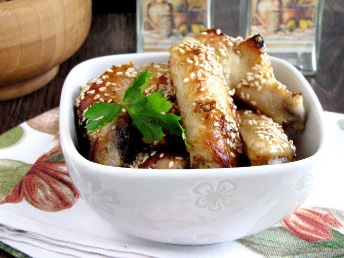 Острые куриные крылышки в глазури