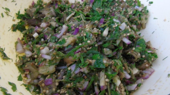 Баклажановый крамбл (ржаной)