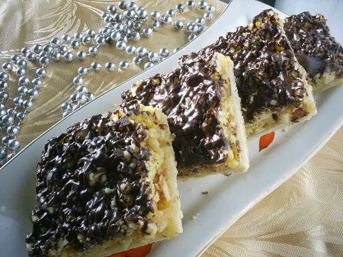 Орехово-шоколадный пирог 