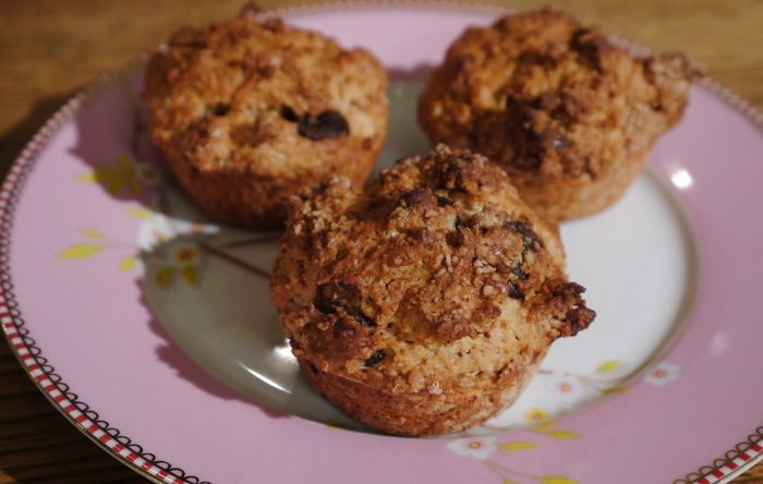 Арахисовые маффины с горьким шоколадом 