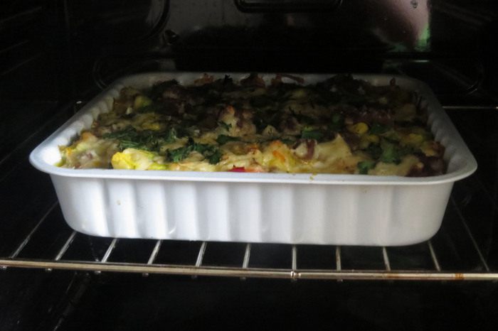 Запеканка с мясом и тыквой