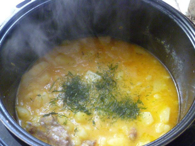 Тушеная картошка с тыквой