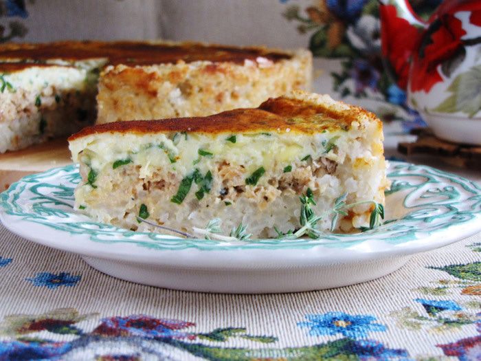 Сырный пирог из лосося