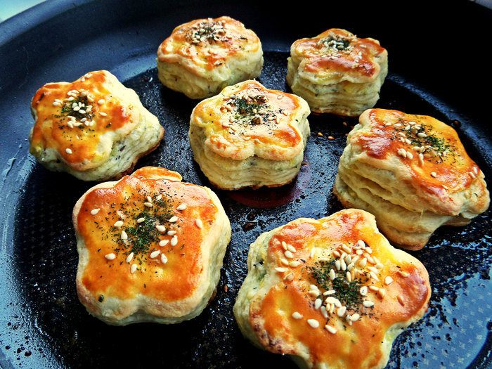 Картофельные слоечки-цветочки