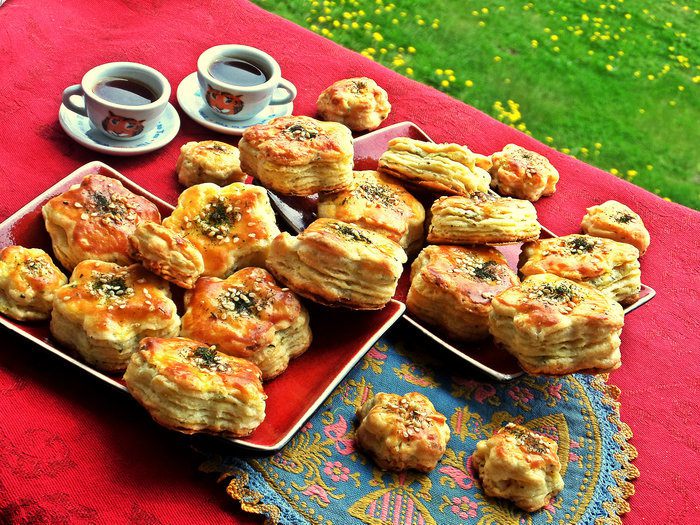 Картофельные слоечки-цветочки