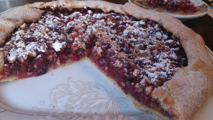 Галета с клюквой на творожном тесте