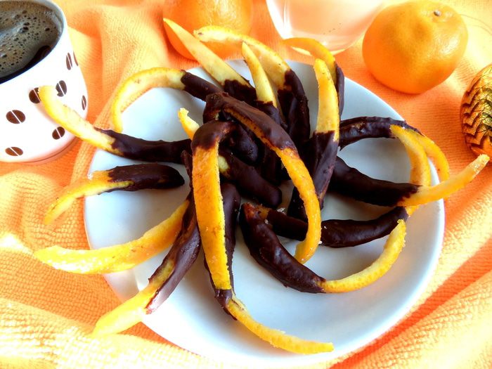 Апельсиновые корочки в шоколаде