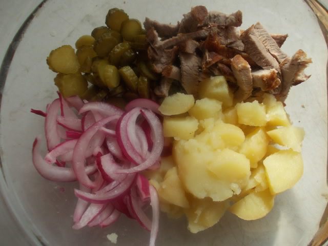 Мужской салат с мясом