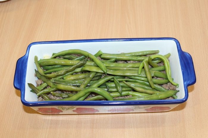 Макаронная запеканка с фасолью