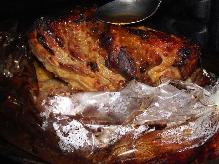 Свиная шея в медово-горчичном маринаде