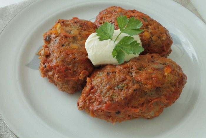 Ленивые голубцы с красной капустой