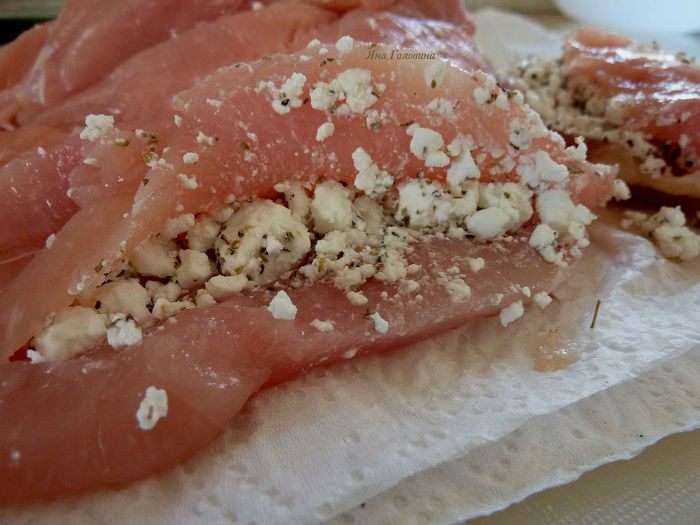 Куриная грудка с сыром фета 