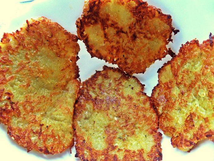 Драники из картофеля, кабачка и яблока